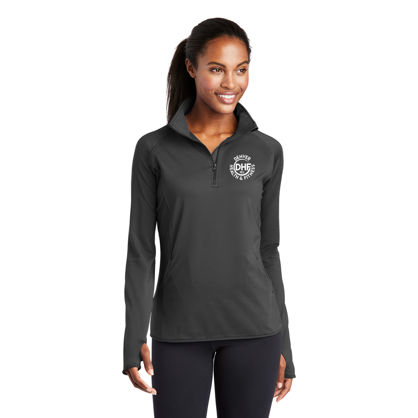 DHF Ladies Stretch 1/4-Zip Pullover